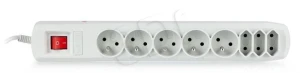 Listwa przeciwprzepięciowa Activejet APN-8g/3m-GR (3 x Typ C, 5 x UTE; 10 A; 3m; kolor szary)