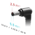 Zasilacz sieciowy Akyga AK-ND-01 do notebooka Acer, Asus, BenQ, DELL, Fujitsu-Siemens, HP, IBM, Lenovo, Toshiba (19 V; 3,42 A; 65W; 5.5 mm x 2.5 mm)