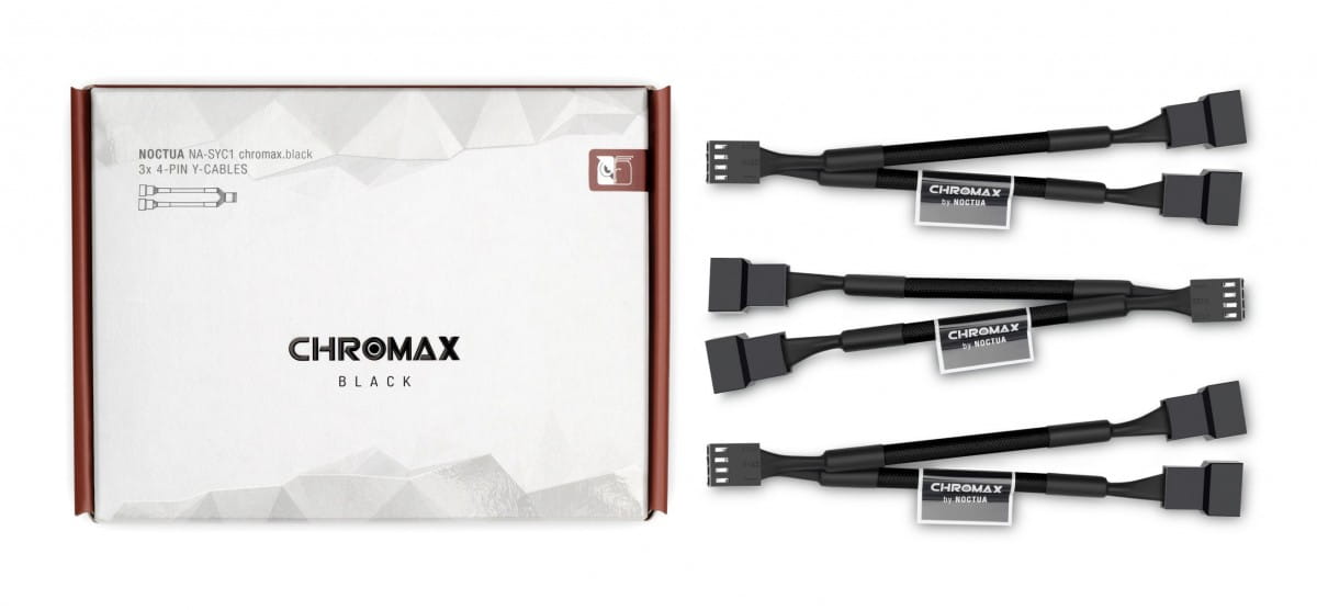 Rozgałęziacz Y NOCTUA NA-SYC1.black dla 4-Pin PWM 3 szt.