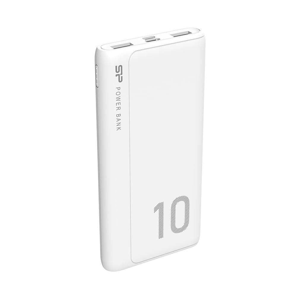 Powerbank Silicon Power GP15 10000mAh 2xUSB A, 1x mUSB + 1x USB C, biały