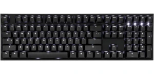 Ducky One 2 White LED klawiatura Uniwersalne USB Niemiecki Czarny, Biały