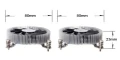 Silverstone SST-NT07-115X system chłodzenia komputerów Chipset Chlodnica/wentylator 8 cm Czarny, Metaliczny