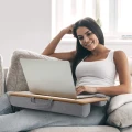 Techly ICA-TBL 102 stojak na laptop Podstawka na notebooka Szary, Drewniany