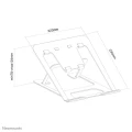 Neomounts NSLS085BLACK stojak na laptop Podstawka na notebooka Czarny 43,2 cm (17")