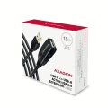 Axagon ADR-215 USB 2.0 A-M -> A-F active extension/repeater cable 15m - Kabel - Digital/Daten kabel USB USB A Czarny
