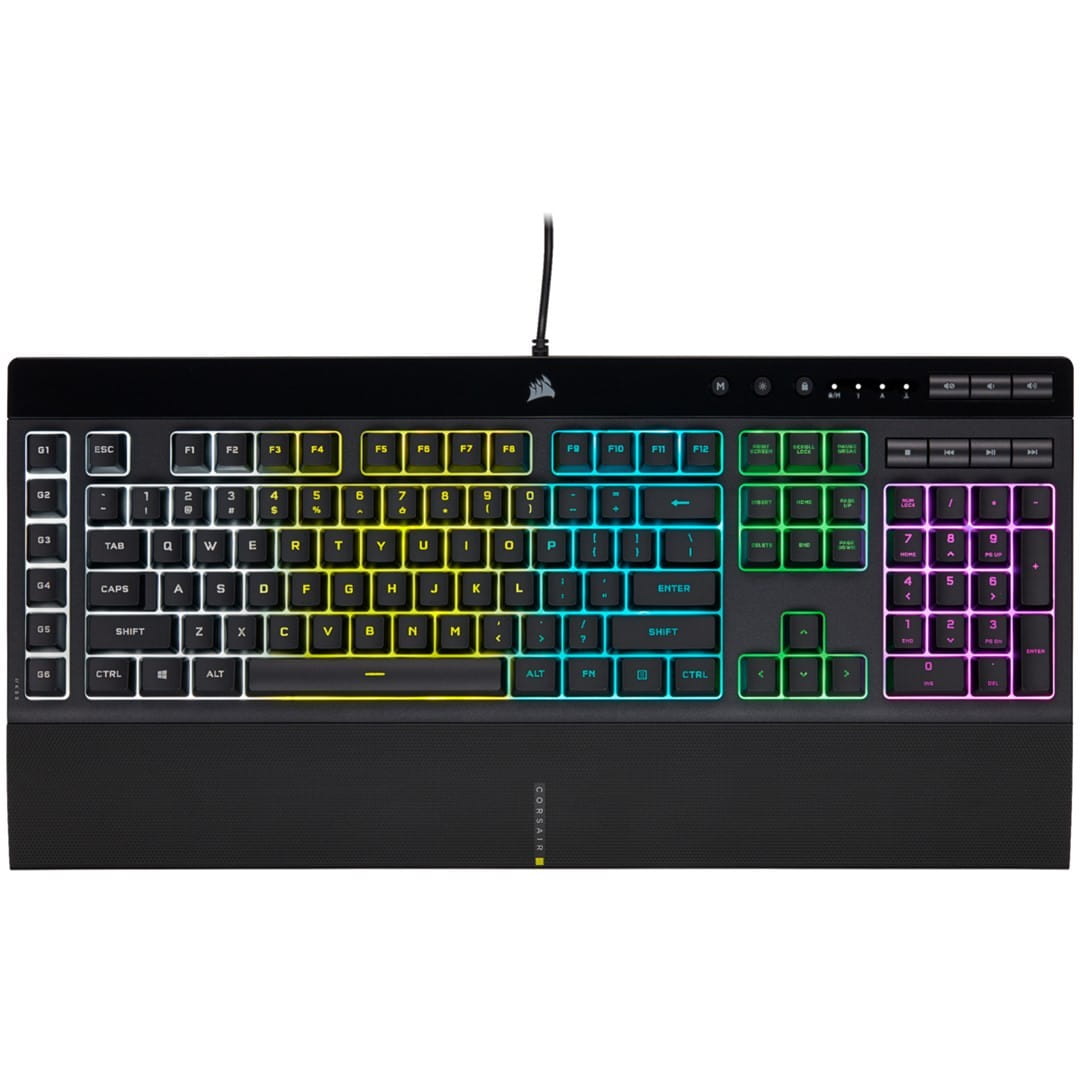 Corsair K55 RGB PRO klawiatura Gaming USB QWERTZ Niemiecki Czarny