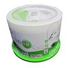 MAXELL Płyta DVD+R 4,7GB, 50 szt.  w opakowaniu cake (szpindel). Prędkość zapisu 16X, 120 min.  Płyty do nadruku atramentowego. Przeznaczenie Multimed