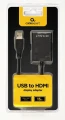 Adapter GEMBIRD A-USB3-HDMI-02 (USB 3.0 M - HDMI F; 0,15m; kolor czarny)