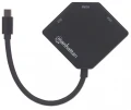 Manhattan 207720 adapter kablowy 0,25 m Mini DisplayPort DVI-I + VGA (D-Sub) + HDMI Czarny