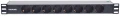 Rozdzielacz zasilania PDU 8 x gniazdo sieciowe 1U Aluminium, Czarny