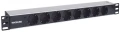 Rozdzielacz zasilania PDU 8 x gniazdo sieciowe 1U Aluminium, Czarny