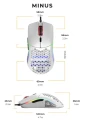 GLORIOUS MYSZ PC RACE MODEL O- GAMING WHITE MATOWA