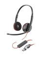 Poly Blackwire 3220 Stereo USB-C Black Headset +USB-C/A Adapter (Bulk)
