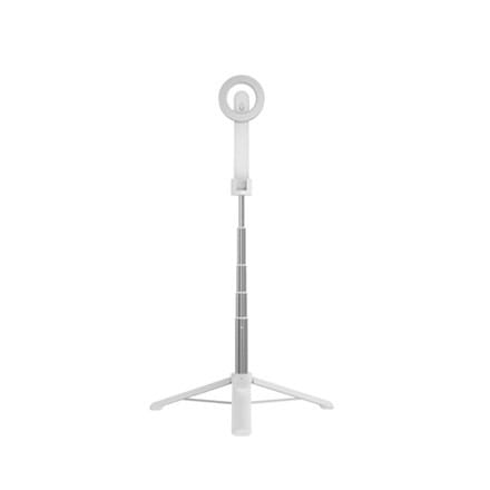 Poprawiono | Kijek do selfie ze statywem | Przyciąganie magnetyczne | Łączność Bluetooth | Biały | 72 cm | Stop aluminium, ABS, PC | 170 gramów