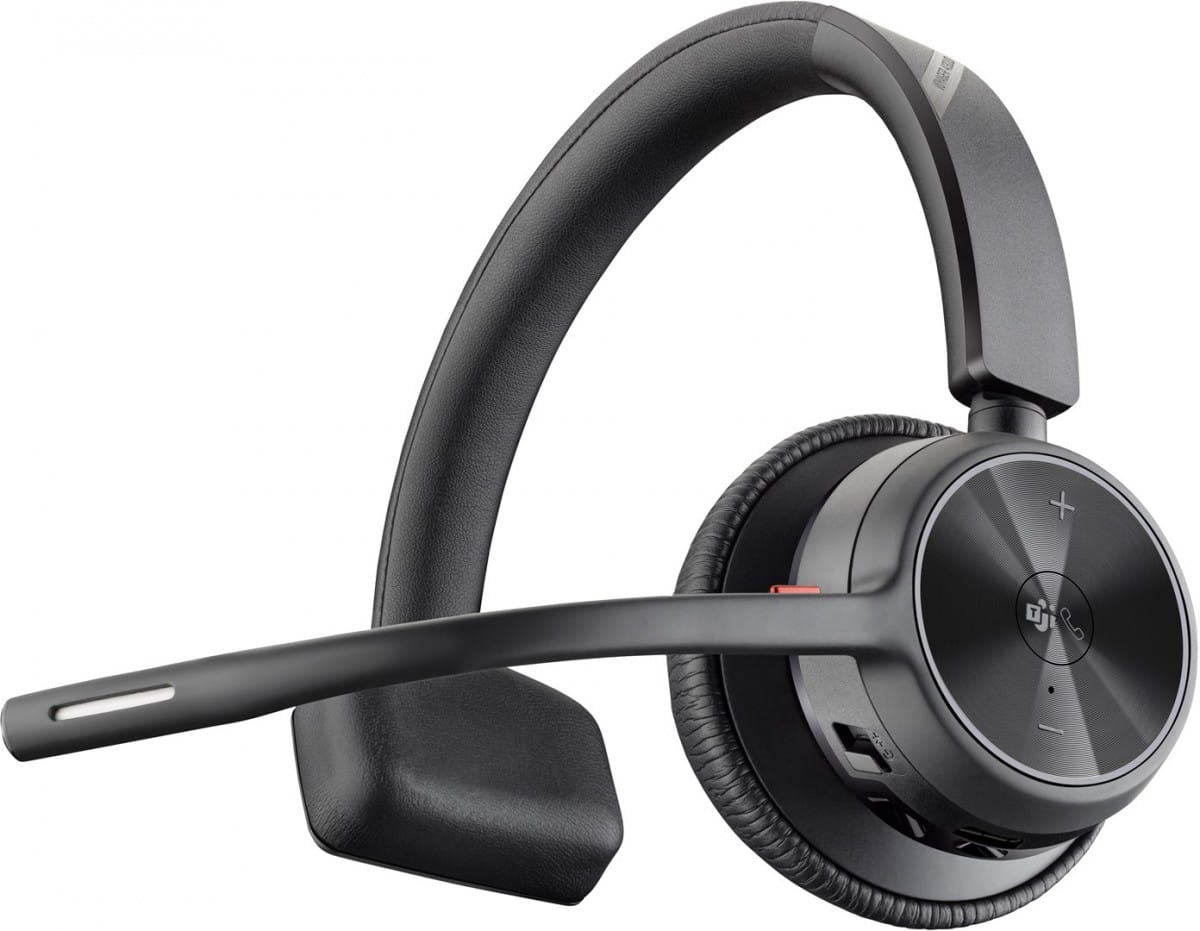 POLY Zestaw słuchawkowy Voyager 4310-M z certyfikatem Microsoft Teams USB-C + adapter BT700 + stacja ładująca