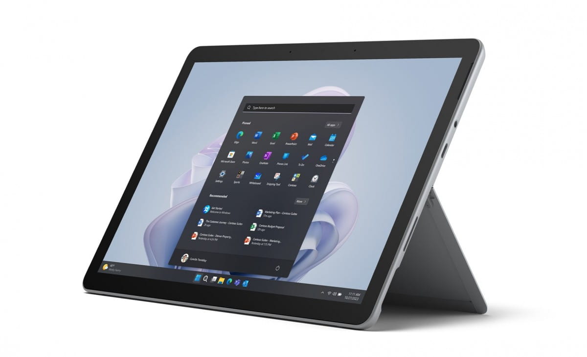 Tablet Microsoft Surface Go 4 Intel® N 128GB 26,7cm (10.5") 8GB Wi-Fi 6 (802.11ax) Windows 11 Pro Platyna