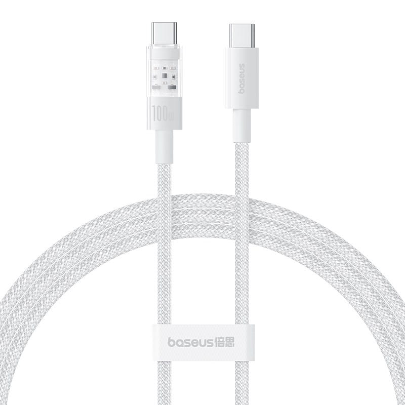 Kabel Baseus Gem Typ C-Typ C 100W 1m (biały)