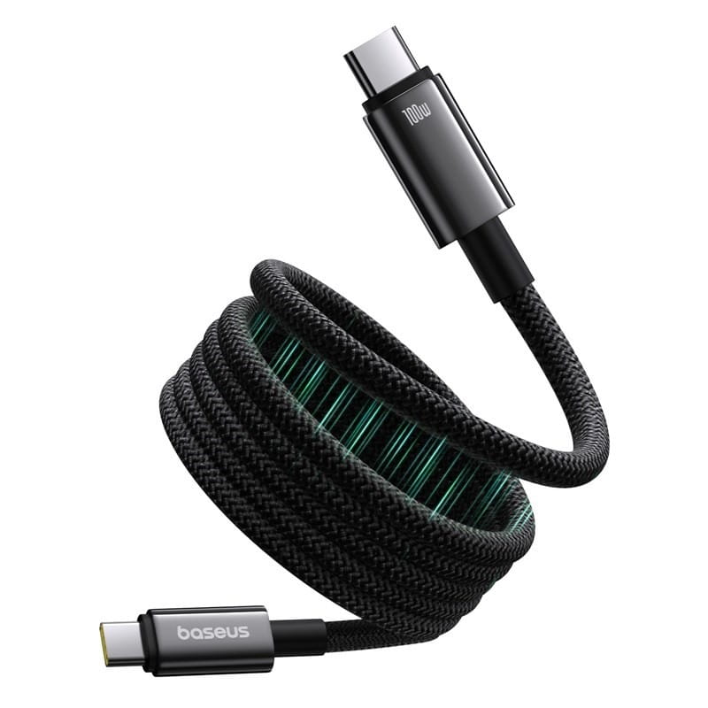 Kabel Baseus Tungsten magnetyczny USB C-USB C 100W 1m (czarny)