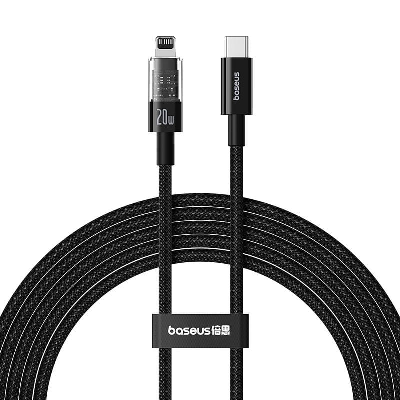 Kabel Baseus Gem USP C-IP 20W 2m (czarny)
