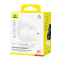 Powerbank Baseus Compact IP 5000mAh 20W USB-C/Lightning (biały)