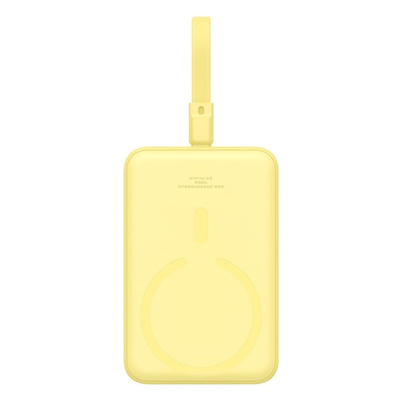 Powerbank Baseus Magnetic Mini Air Wireless 10000mAh 20W+kabel USB C-USB C (żółty)