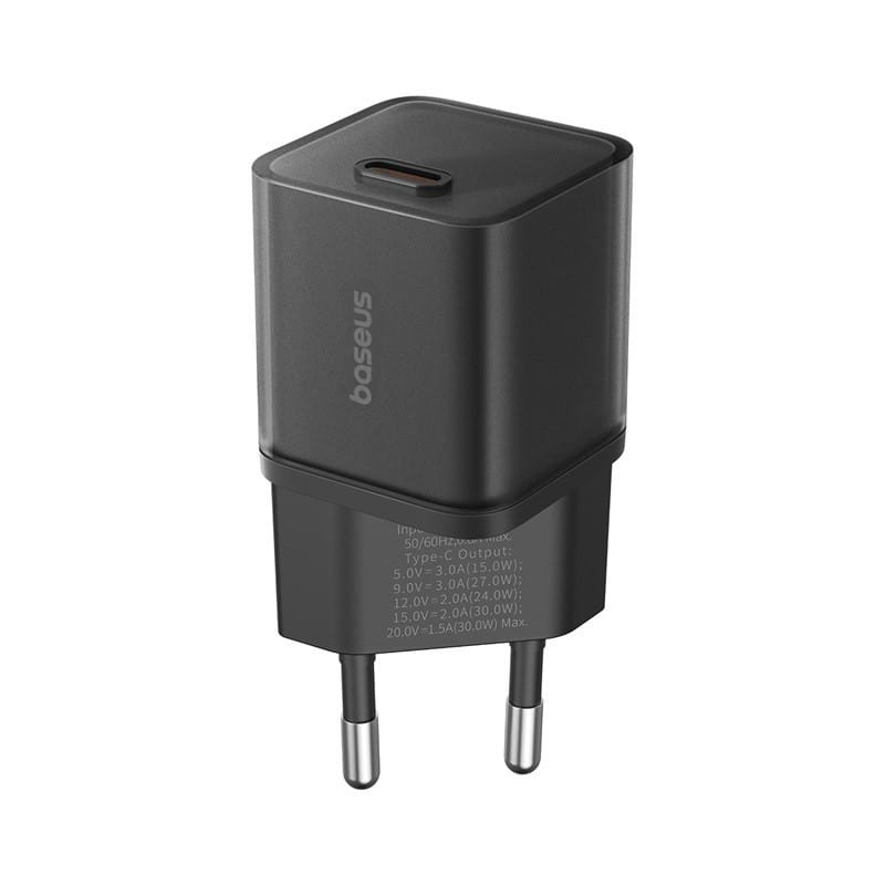 Ładowarka Baseus GaN5S 1C 30W EU (cluster black)