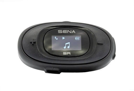 Interkom motocyklowy Sena 5R-01D 5R Bluetooth 5.1 700m z wyświetlaczem LCD i uniwersalnym zestawem mikrofonów na 2 kaski