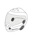 Intercom motocyklowy INTERPHONE U-COM 8R, komplet na 1 kask