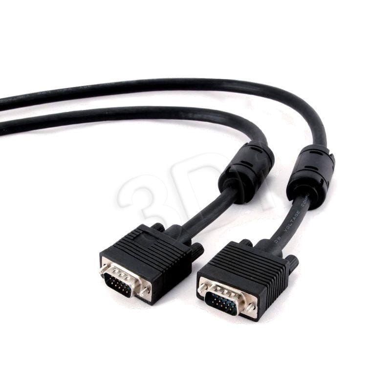 Kabel GEMBIRD CC-PPVGA-5M-B (D-Sub (VGA) M - D-Sub (VGA) M; 5m; kolor czarny)