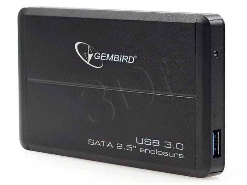 Obudowa GEMBIRD EE2-U3S-2 (2.5"; USB 3.0; Aluminium; kolor czarny)