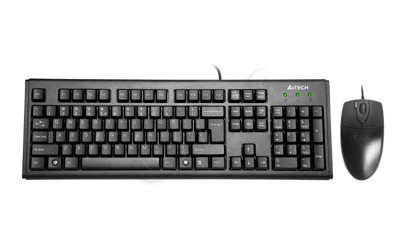 Klawiatura, Zestaw klawiatura + mysz membranowa A4 TECH A4TKLA43774 (USB 2.0; kolor czarny; optyczna)