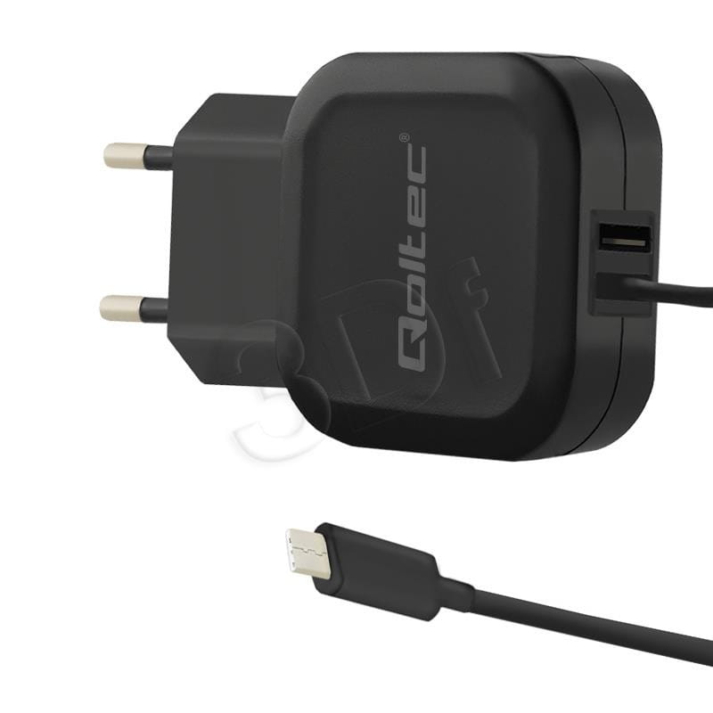 Ładowarka Qoltec 50190 (3400 mA; 17W; USB, USB typ C)