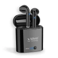 Słuchawki bezprzewodowe SAVIO TWS-02 (douszne; bezprzewodowe, Bluetooth; z wbudowanym mikrofonem; kolor czarny