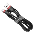 Kabel Baseus CALKLF-C19 (Lightning M - USB 2.0 M; 2m; kolor czarno-czerwony)