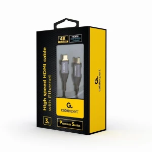 Kabel GEMBIRD seria premium CCBP-HDMI-3M (HDMI M - HDMI M; 3m; kolor czarny)