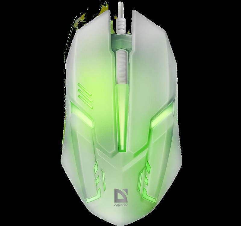DEFENDER MYSZ CYBER MB-560L 7 KOLORÓW 1200DPI 3P BIAŁA 52561