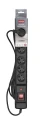 Listwa przeciwprzepięciowa Activejet COMBO 6gn/5m/cz (10A; 2300W) 5m; kolor czarny
