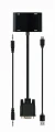 GEMBIRD KONWERTER SYGNAŁU VGA DO HDMI + VGA 0,15M, CZARNY