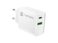 NATEC ŁADOWARKA SIECIOWA RIBERA USB-A + USB-C 20W POWER DELIVERY BIAŁA NUC-2061