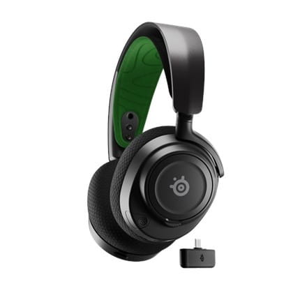 Steelseries Arctis Nova 7X Zestaw słuchawkowy Przewodowy i Bezprzewodowy Opaska na głowę Gaming USB Type-C Bluetooth Czarny, Zielony