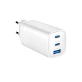 GEMBIRD SZYBKA ŁADOWARKA USB POWER DELIVERY USB TYPU C, 3X USB, 65 W, GAN BIAŁA