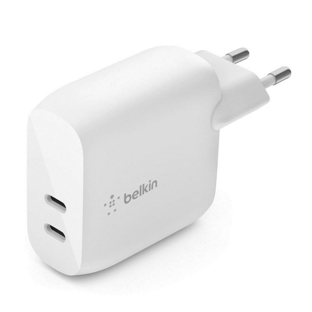 Ładowarka Belkin BoostCharge Dual USB-C PD 3.0 Wall Charger 40W White