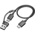 POLY Zestaw słuchawkowy Voyager Focus 2 USB-C-C + przejściówka USB-C/A