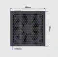 GEMBIRD ZASILACZ KOMPUTEROWY FORNAX POWER 650W 80+BRONZE ATX, 650W, AKTYWNE PFC, 12CM WENTYLATOR