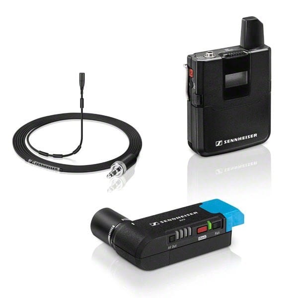 Sennheiser AVX-MKE2 SET - Bezprzewodowy system do kamer z nadajnikiem miniaturowym i profesjonalnym mic MKE2 w pełni automatyczny