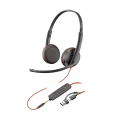 Poly Blackwire 3225 Stereo USB-C Headset +3.5mm Plug +USB-C/A Adapter (Bulk) 8X229A6