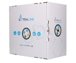 Kabel sieciowy Extralink EX.8710 (FTP; 305m; kolor czarny)