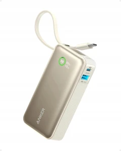 Powerbank Anker Nano 10000mAh 30W z wbudowanym złączem USB-C Złoty A1259021