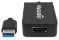 Manhattan 152259 zewnętrzna karta graficzna usb Czarny