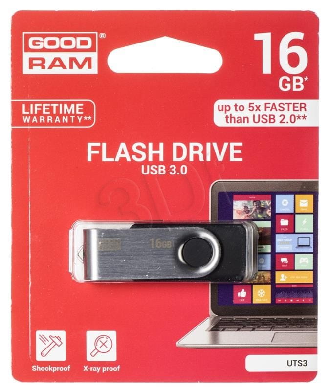 Pendrive GoodRam Twister UTS3-0160K0R11 (16GB; USB 3.0; kolor czarny)